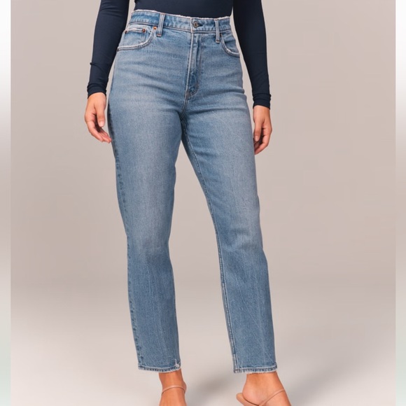 New without tags - Abercrombie & Fitch Curve Love The Mom High Rise Long - Picture 4 of 4